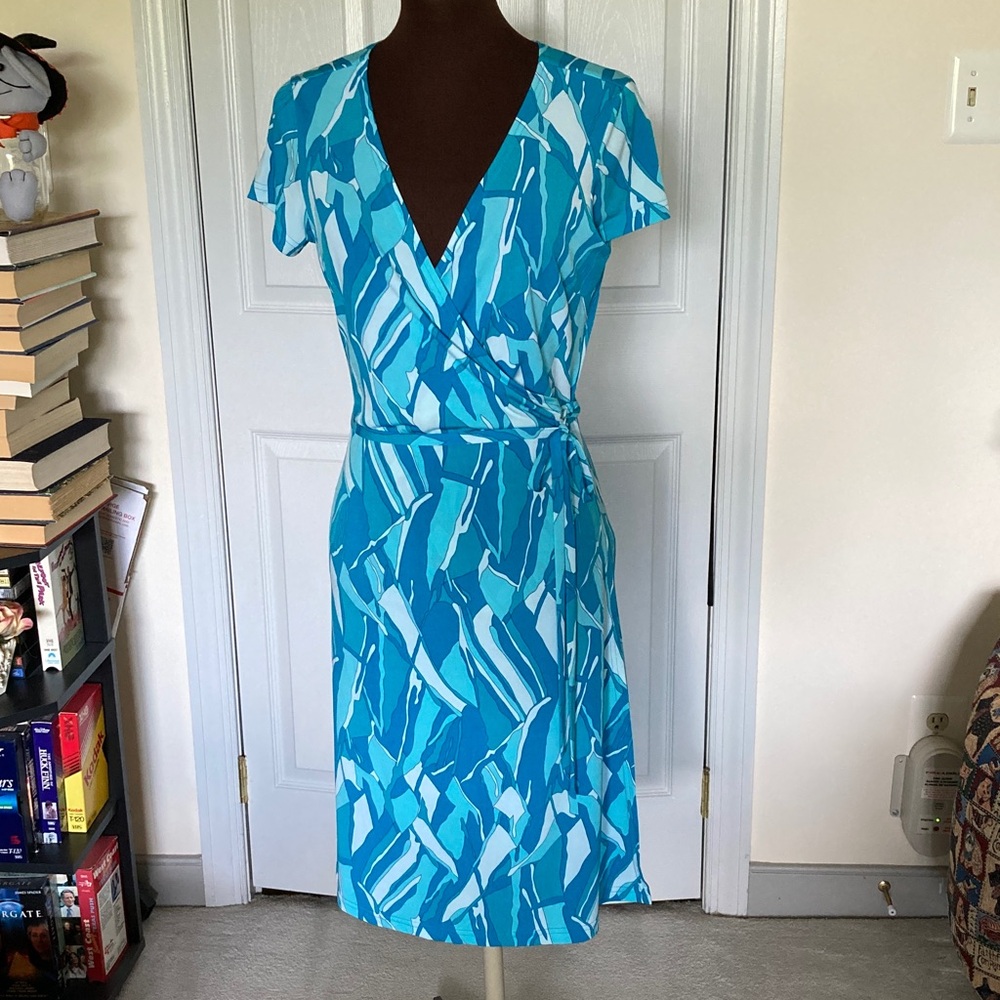 Vintage faux wrap dress